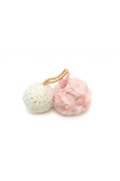 BaoBao Set of 12 fluffy decorative balloons 6 cm per balloon, combined colors with textile string