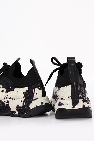 kajal ayakkabı Prn 116-1 Patterned Stone Detailed Sports Shoes
