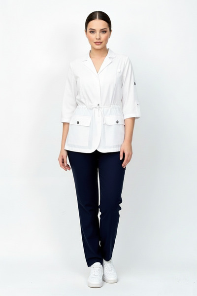 Class Üniforma Uniforme de medic pentru asistentă medicală, albastru bleumarin, alb, uniforme pentru femei