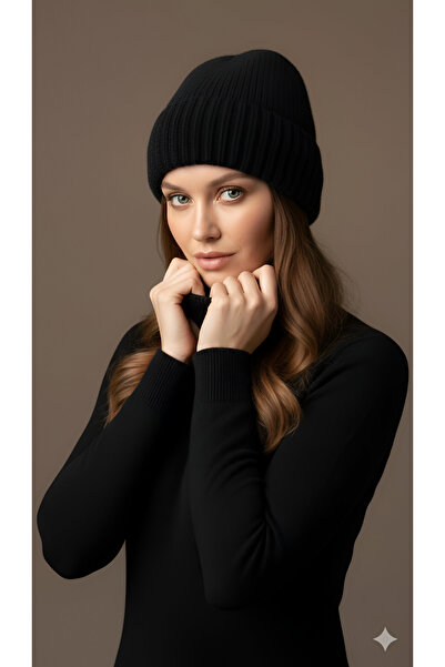 SİSTEM PELUŞ Women's Wool Textured Soft Form Luxury Woven Stylish Beret