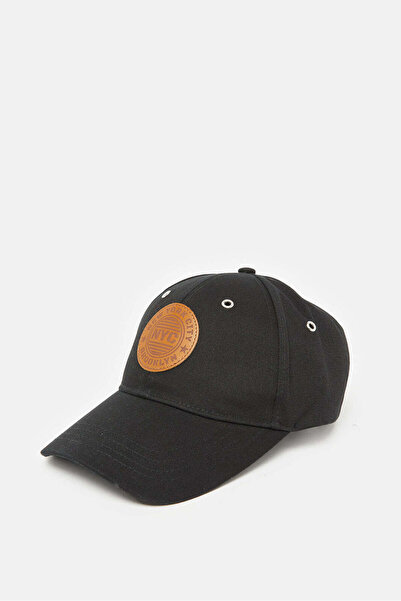 REDTAG Women Black Patchwork Cap