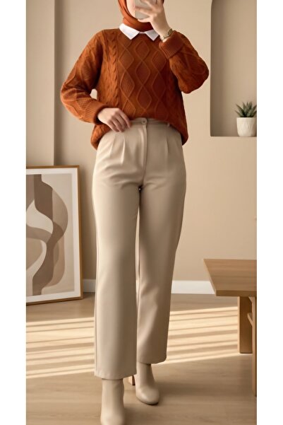 Vaniza Standard Size Honeycomb Patterned Knitwear Tunic Sweater