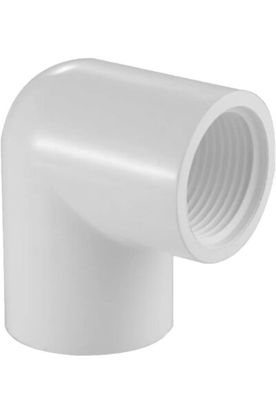 Raco وصلات أنابيب PVC بيضاء - متينة ومقاومة للتآكل (كوع أنثى، 3/4 بوصة)