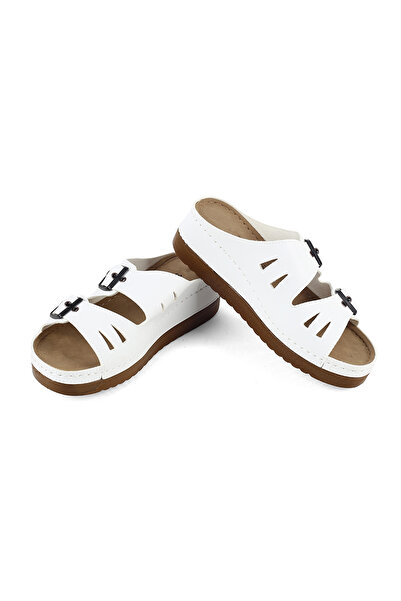 M Miel Women's Orthopedic Double Strap Buckle Comfortable House Slippers