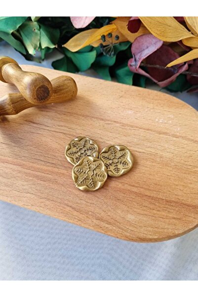 cev den store شمعة ختم جاهزة 50 قطعة، ختم ذهبي اللون