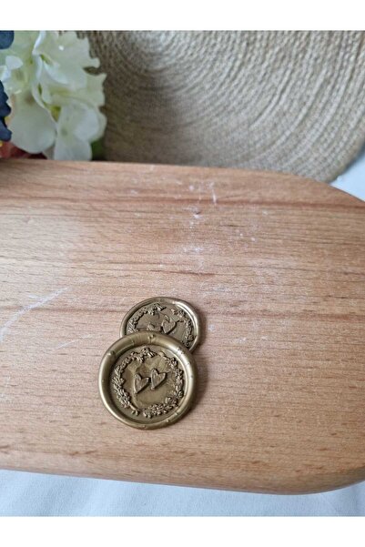 cev den store شمعة ختم جاهزة 50 قطعة، ختم ذهبي اللون