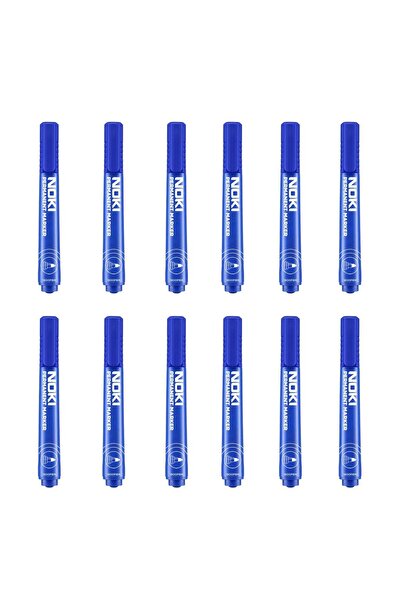 Noki Permanent Markör Yuvarlak Uçlu Koli Kalemi Mavi 12 Adet