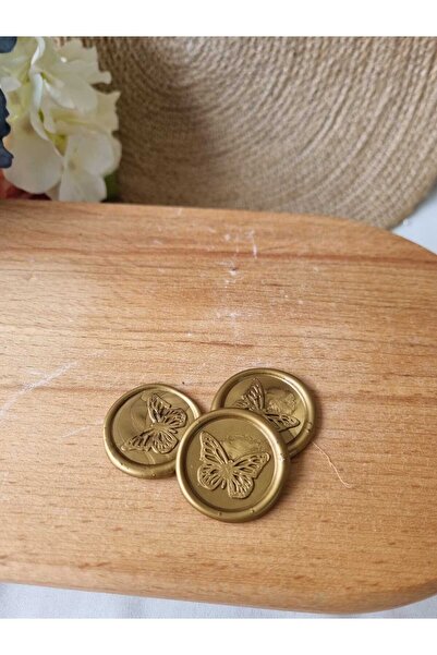 cev den store شمعة ختم جاهزة 50 قطعة، ختم ذهبي اللون