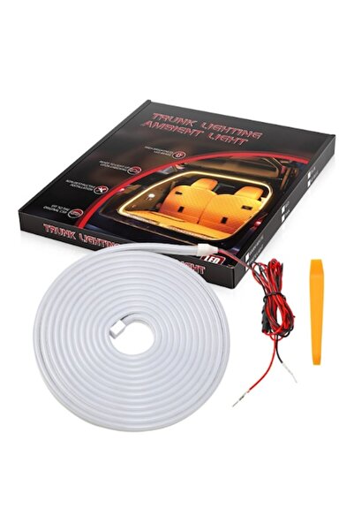 BZRSH Car Trunk LED Strip 4M, Automatic Start, Flexible – Cool White Lighting 12V,