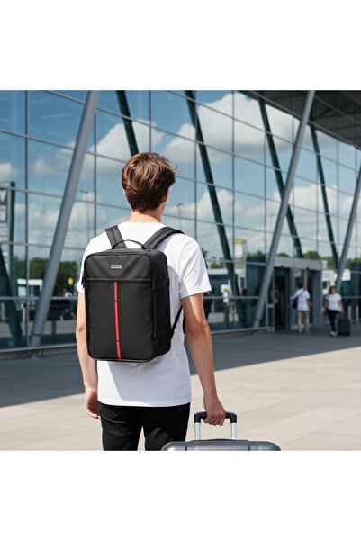 zagatto Travel Backpack for Airplane, Black, Hand Luggage 40×30×20 cm, Wizz Air, Ryanair, 10 kg, ZG1003