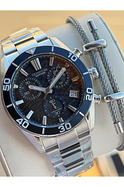 Quantum Sapphire Cam İtalyan Bileklikli 10 Atm Suya Dayanıklı 2 Yıl Garantili Erkek Kol Saati 99.390