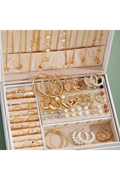 HERALDİS 86 قطعة من مجموعة المجوهرات الأنيقة والفاخرة، تشمل القلادات والأقراط والخواتم - مجموعة متعددة الاستخدامات للنساء لا تشمل العلبة