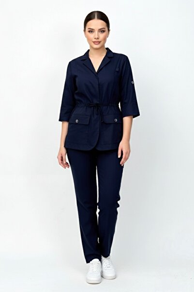 Class Üniforma زي طبي نسائي باللون الأزرق الداكن للممرضات والأطباء