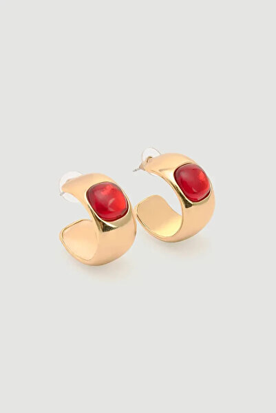 Gusto Stone Earrings - Gold