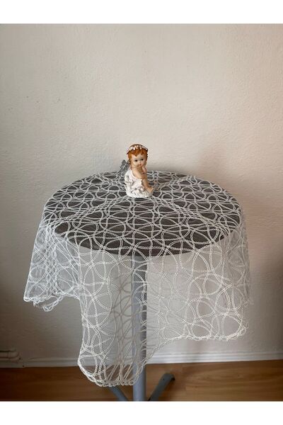 ZESA HOME Fiskos Tablecloth Tulle Laced Dowry Holder
