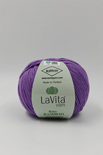 LaVita Yarn Fir de tricotat manual Baby Bamboo 50% Bambus 50% Acrilic 50gr (4...