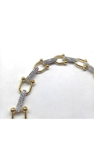 BEBİ BİJUTERİ ZİRKON TAŞLI ÇİFT RENK BİLEKLİK ÖZEL SERİ A KALİTE 16-18 CM UZU...