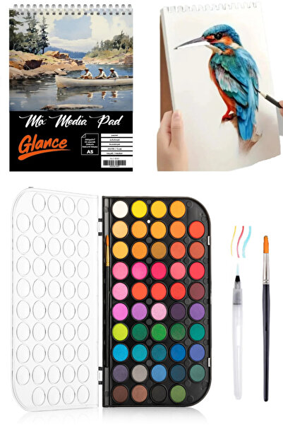 GLANCE Art-X Premium 48'li Sulu Boya A5 200 GR SPR Mix Media Pad 20 YP