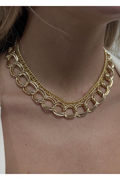 KİLİGİSTANBUL 2-Piece Thick Chain Necklace