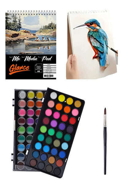 GLANCE Art-X Premium 36'lı Sulu Boya A5 200 GR SPR Mix Media Pad 20 YP