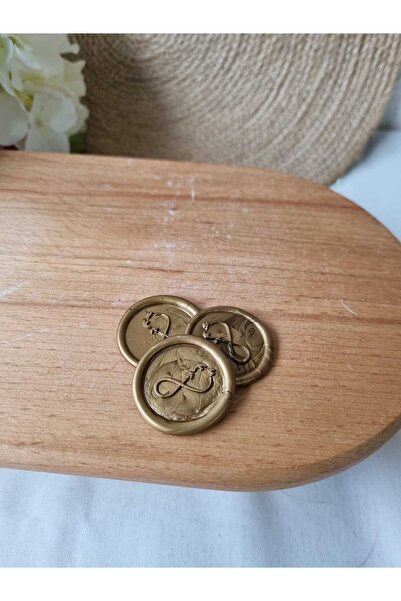 cev den store شمعة ختم جاهزة 50 قطعة، ختم ذهبي اللون