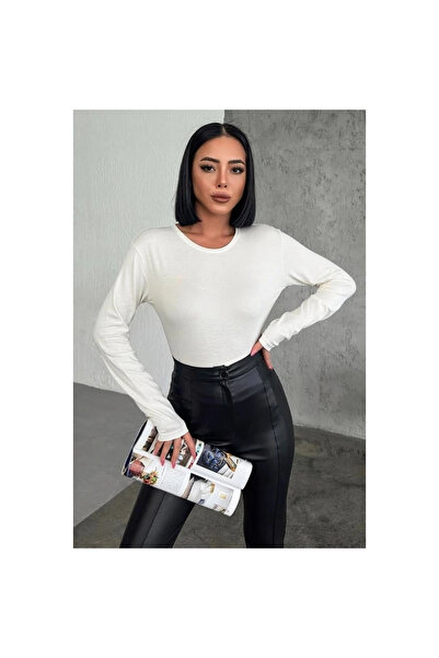 byhodi Confortabil și elegant, cu mânecă lungă, cu decolteu, lycra, viscoză, ...