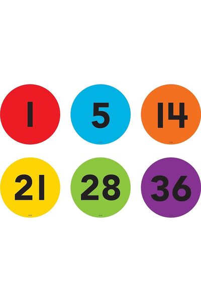 Teacher Created Resources علامات أرضية سبوت أون، أرقام من 1 إلى 36، 4 بوصات (...
