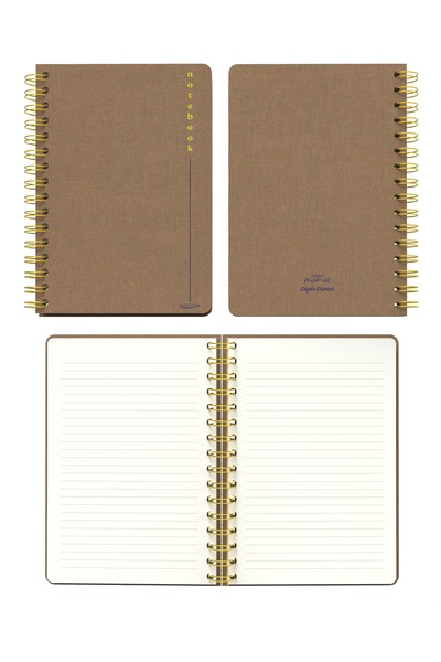 Meli Melek Melimelek Striped Notebook Beige (Cloth Cover) - Ceyda Düvenci