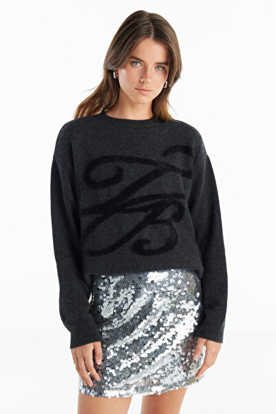 Ted Baker ANTRASİT LOGOLU KAZAK