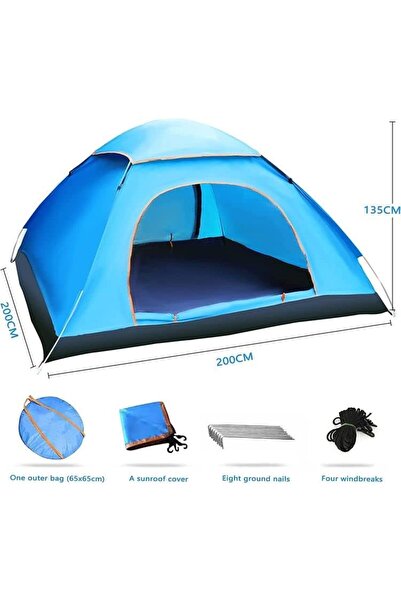 Generic Camping/Dome/Outdoor Family Tent - Waterproof Tent with Carry Bag for 3-4 Person (T-1)