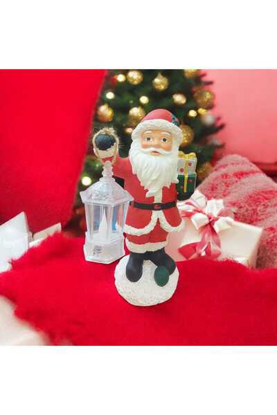 INGA JOSANU Büyük Boy Işıklı Fenerli Noel Baba (Santa) Figürü Yılbaşı ve Yeni...