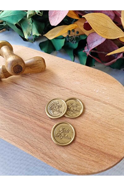 cev den store شمعة ختم جاهزة 50 قطعة، ختم ذهبي اللون