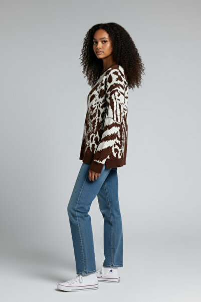 BİLGENS BUTİK Women's Winter Zipper Detail Knitwear Sweater