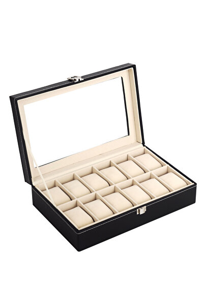 hotzeass Cutie de Depozitare pentru 12 Ceasuri, din Piele Ecologică