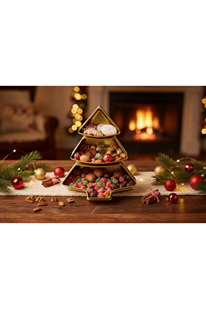 Teknik Durak Yılbaşı Rüyası: Çok Amaçlı Kuruyemişlik Tabağı 4 Parça