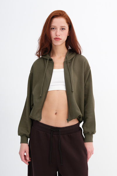 Addax Φούτερ με πλάτη με τύπωμα με κουκούλα H10563