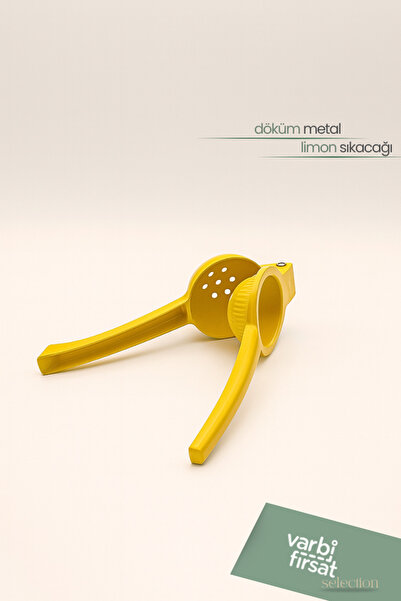 Varbifırsat Metal Cast Lemon Squeezer - Yellow
