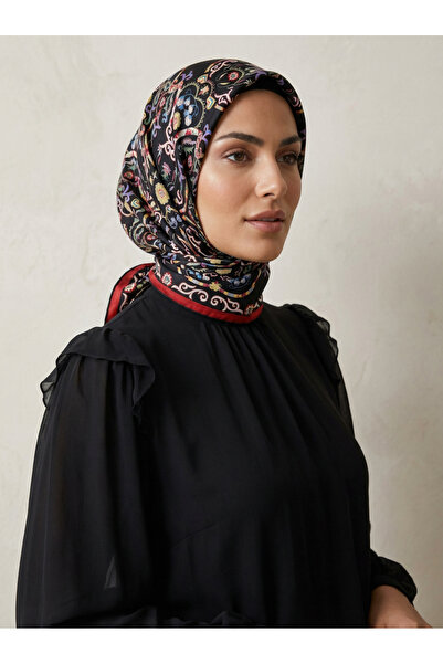 Armine Nostalji Serisi - Etnik Desenli İpek Eşarp