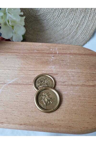 cev den store شمعة ختم جاهزة 50 قطعة، ختم ذهبي اللون