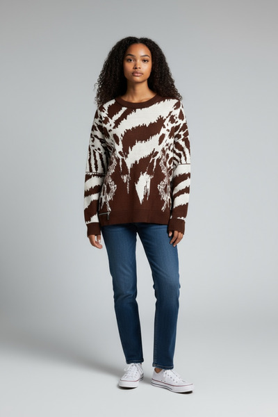 BİLGENS BUTİK Women's Winter Zipper Detail Knitwear Sweater