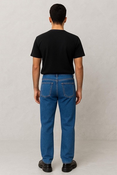 oraystore Men's Dark Blue Regular Fit Trousers