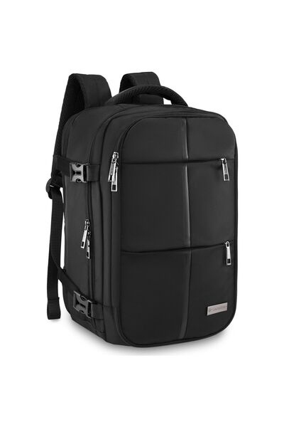 zagatto Travel Backpack for Airplane, Black, Hand Luggage 40×30×20 cm, Wizz Air, Ryanair, 10 kg, ZG1056