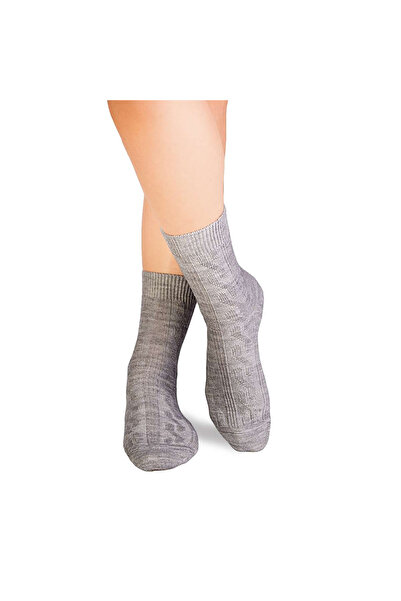 Pirin Hill Grey Braid Merino Wool Scarf and Socks Box