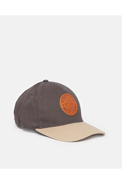 REDTAG Men Brown Cap With Pu Patch
