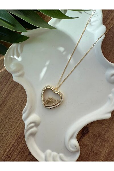 My Joyas Design 14K Altın Kaplama Charmlı Kolye 'Happy' Gold 50cm