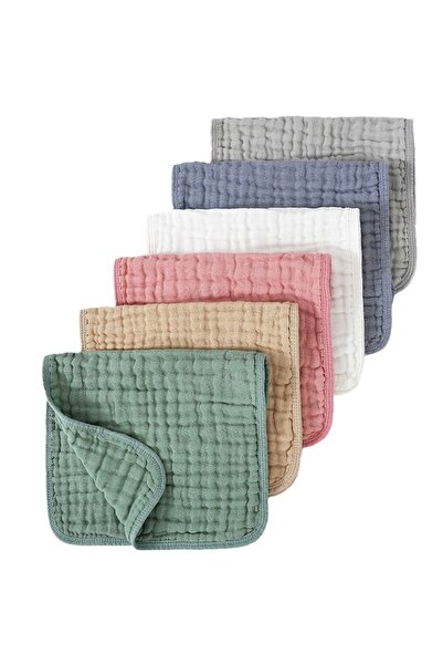 REDQUIT Set de 6 prosoape de bumbac REDQUIT® din muselină – Delicatese în fie...