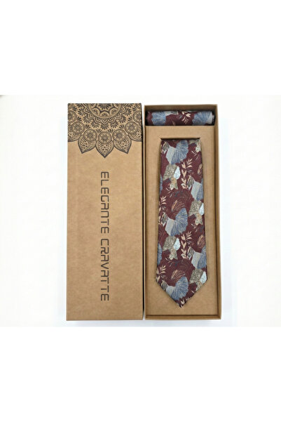Elegante Cravatte Floral Patterned Printed Ties and Pocket Squares - Special Boxed