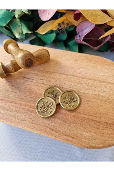 cev den store شمعة ختم جاهزة 50 قطعة، ختم ذهبي اللون