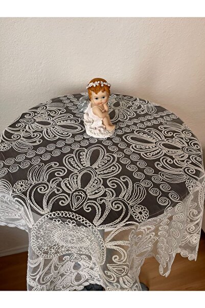 ZESA HOME Fiskos Tablecloth Tulle Laced Dowry Holder