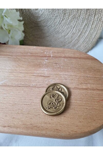 cev den store شمعة ختم جاهزة 50 قطعة، ختم ذهبي اللون